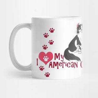 I Love My American Curl Cat Mug